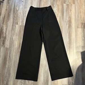 MM6 Maison Martin Margiela Elegant Black Wide Leg Trousers